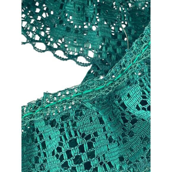 Lace Trim For Sewing Green Dark 1 1/2 Inches Wide 1 3/4" Long Ruffed Lacy Pillow - Picture 3 of 6